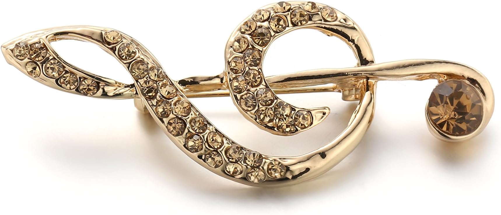 Animals Music Shape Christmas Crystal Corsage Brooch Pin Treble Clef