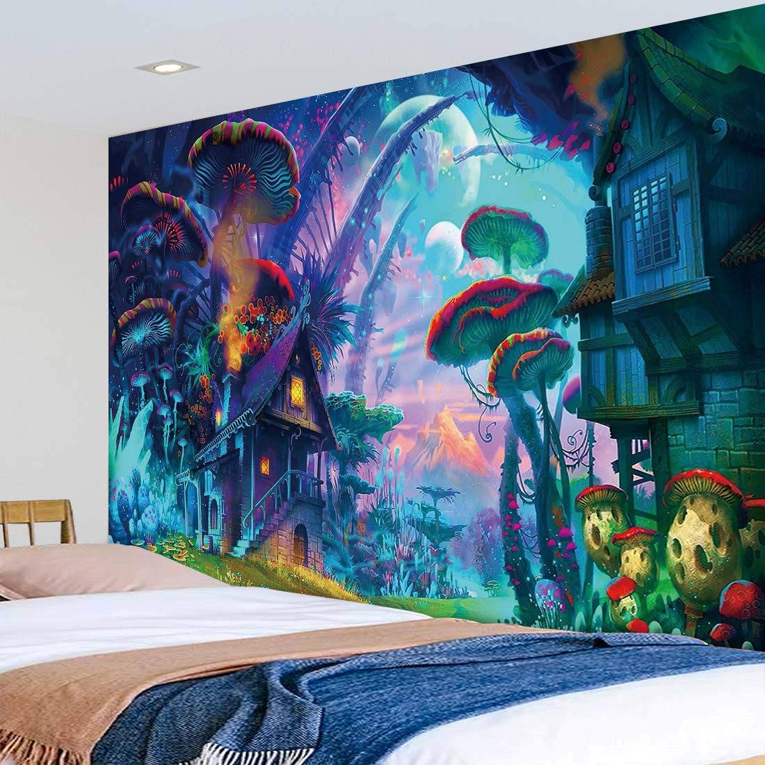 SOFTBATFY Psychedelic Trippy Colorful Surreal Wall