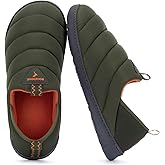 RockDove Men's Pufflite Two-Tone Quilted Loafer Slipper with Indoor/Outdoor Sole