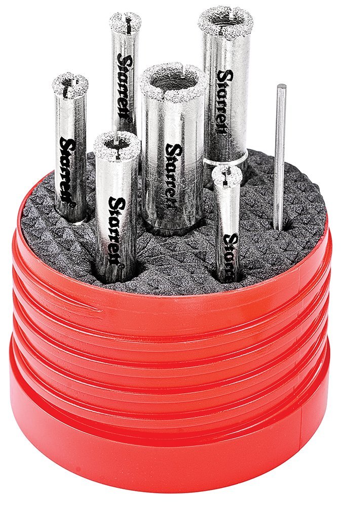Starrett KD2000TD1 7Piece Diamond Tile Hole Saw Kit eBay