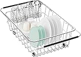 Fanbsy Large Dish Drainer Rack in Sink