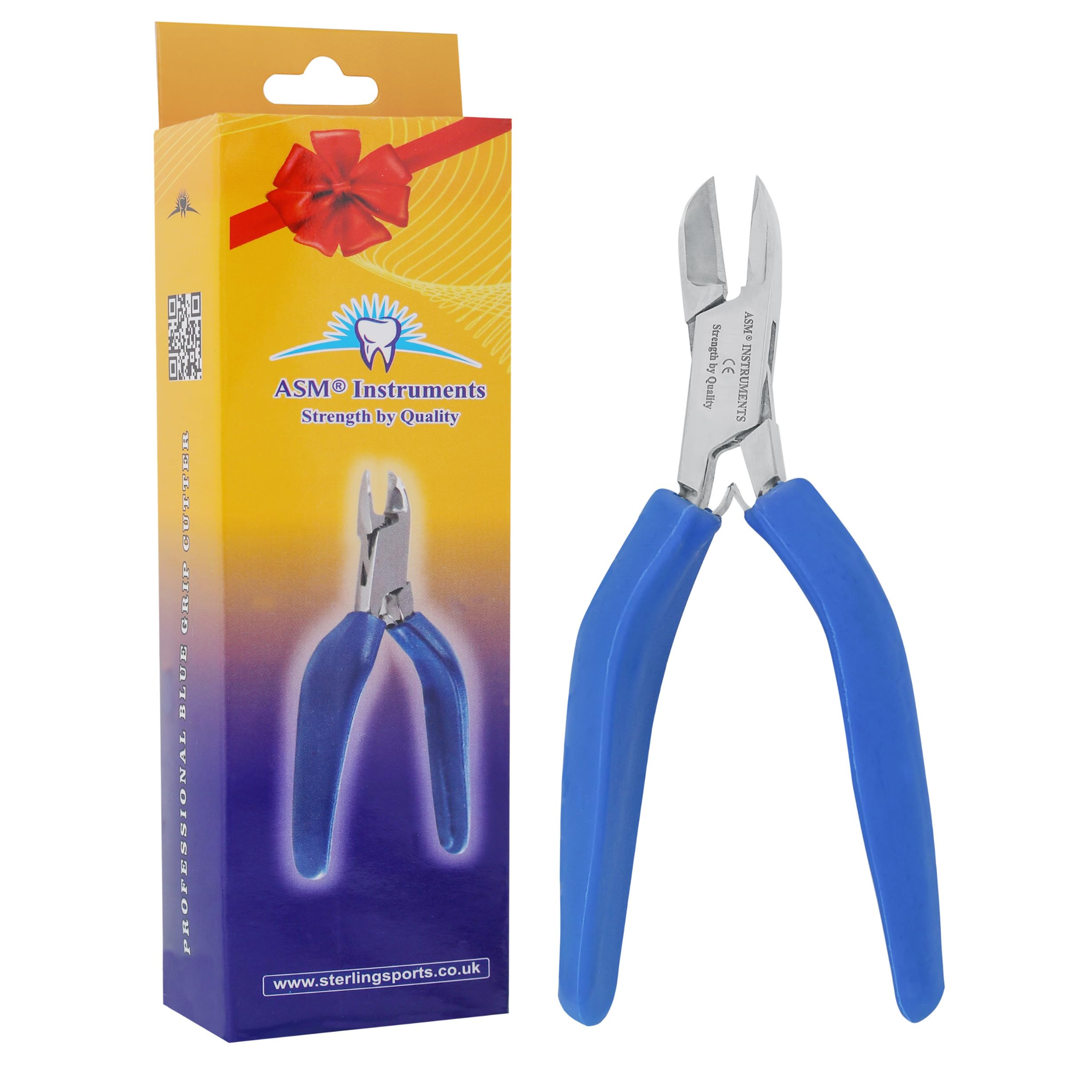 ASM Toe Nail Clippers for Thick Nails with Grip Handle - Heavy Duty Stainless Steel Toenail Clippers for Fingernail Ingrown Toenail Treatment 6” - Ideal Christmas Gifts for Women & Men (Blue)