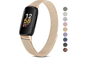 MELIYA Metal Band for Fitbit Inspire 3 Bands Women Men, Stainless Steel Adjustable Straps Replacement Bands for Fitbit Inspire 3 Fitness Tracker