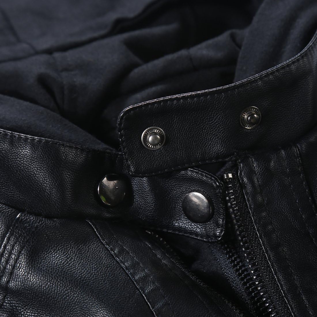 Tanming Women's Removable Hooded Faux Leather Jackets at  Women's Coats Shop