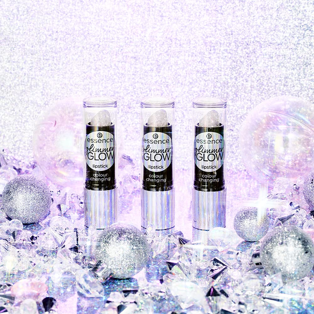 essence | Glimmer GLOW Lipstick | pH Color Changing Technology | Subtle & Sheer Pink | Vegan & Cruelty Free | Free From Parabens, Gluten, Oil, Preservatives & Microplastic Particles