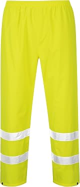 Portwest H441 Hi-Vis Rain Trousers Mens Waterproof Overtrousers Yellow M view 4