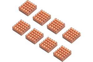Enokay 8 Pieces 14*12*5.5mm Cooling Copper Heatsink for Raspberry Pi VGA RAM Cooling Heatsinks Cooler