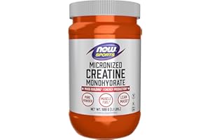 NOW Foods Sports Nutrition, Micronized Creatine Powder 500 g, Mass Building*/Energy Production*, 1.1-Pound