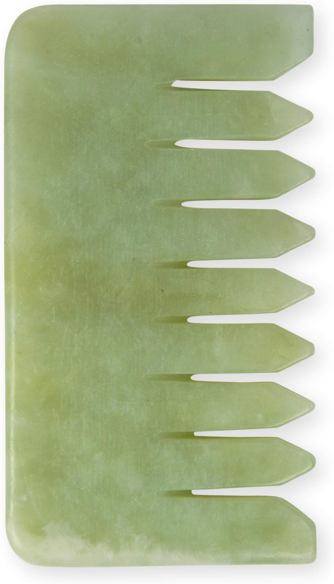 White Lotus Pure Jade Crystal Comb Beautiful Treatment Gua Sha Therapy Tool Traditional Chinese Medicine Stone Healing Properties Smooth Silky Hair Unique Exquisite