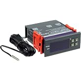bayite AC 110V Fahrenheit Digital Temperature Controller 10A | 1 Relay, with NTC 10K Sensor Probe