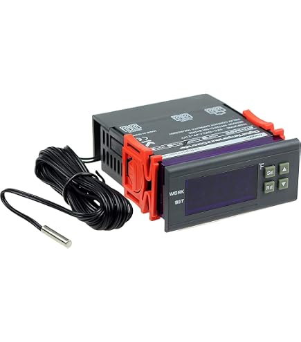 2-Pack STC-1000 Digital Temperature Controller – 110-220V AC, 10A Dual Relay, With NTC 10K Waterproof Sensor
