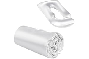 BALAPET Silky Satin Pregnancy Pillow Cover (ONLY Pillowcase), U Shaped Smooth Maternity Pillow Cover with Hidden Zip, Luxurious Soft & Breathable Large Pillow Protector for Side Sleeper, White