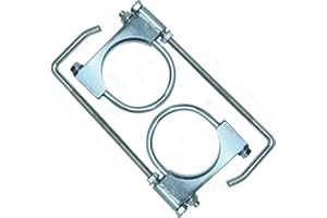 CAROTUPY 2Pcs Universal Exhaust Clamp 3 Inch with Hanger, Muffler Hanger Exhaust Hanger for 3 Inch Exhaust Pipes