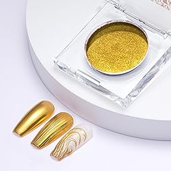 PrettyDiva Nail Powder Gold Chrome Nail Powder