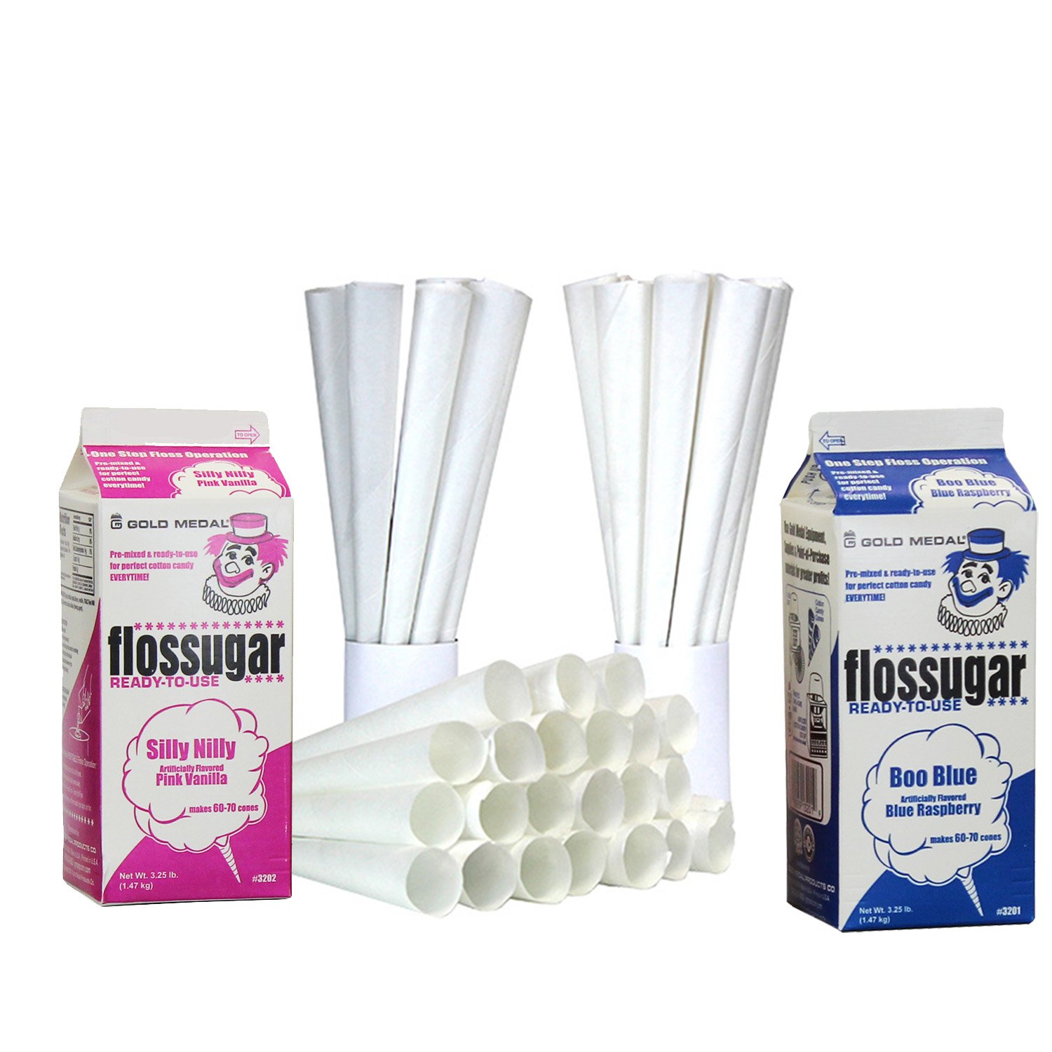 Blue Raspberry And Pink Vanilla Cotton Candy Floss Two Pack 2 Pack W