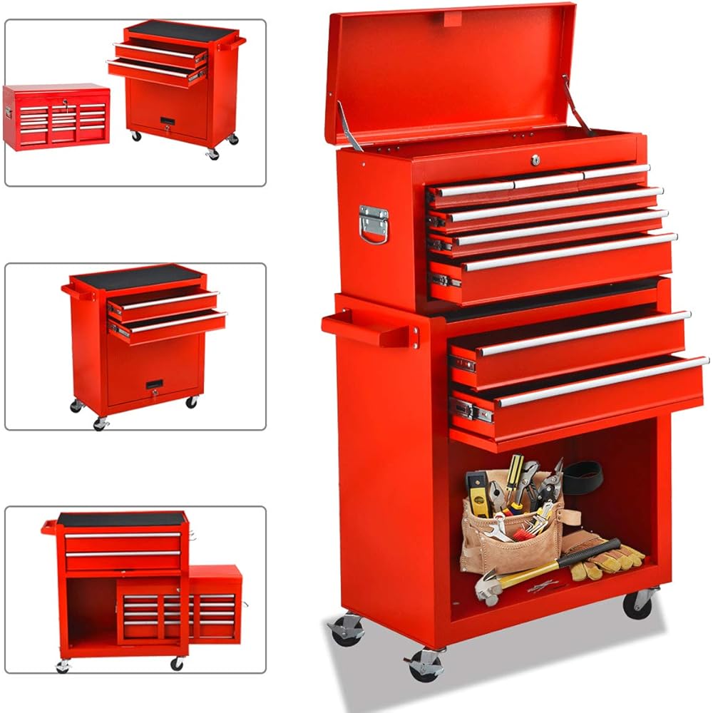 38/mo Finance 8Drawer High Capacity Tool chest,Rolling Tool Box,Big