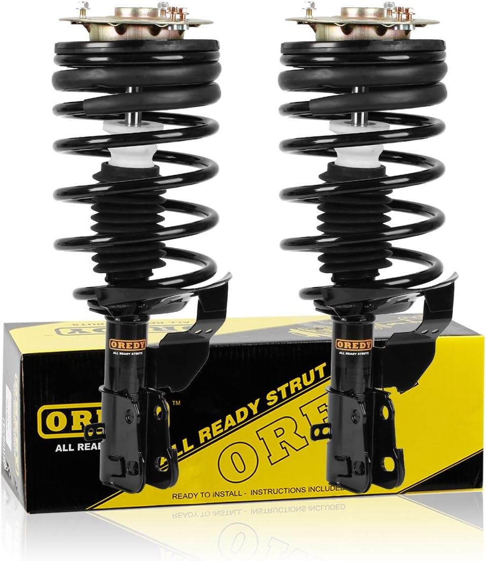 OREDY Shocks Struts 2x Front Pair Shocks Coil Spring Suspension Struts 171771 11250 Complete Struts Assembly Compatible with Century/Cutlass Ciera 84-96 Skylark/Citation II 1984 1985 Celebrity 84-90