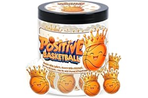 DEARMINE Positive Basketball Jar With 60 Affirmation Cards, Emotional Support Basketball, Basketball Gift For Teen Boys Girls And Men, Coach, Christmas Gifts, Stocking Stuffers For Teen Boys