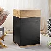 SOITIS Handcrafted Wood Urn for Ashes - Adult Large Cremation Urn for Men Women - Memorial Keepsake Box for Human Ashes - Elegant Funeral Keepsake with Natural Bamboo Top