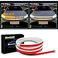 SilverHolder Dynamic Car Hood LED Light Strip 59 Inches Sequential Flowing Turn Signal Lights Dynamic Scan Start Up Hood Light Strip Flexible LED Strip Lights for Car Daytime Running Light