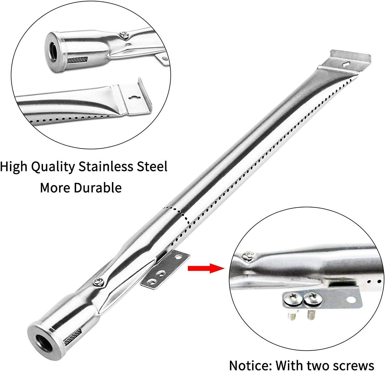 Hisencn Grill Burner Tubes for Home Depot Nexgrill 4 Burner 720-0830H, 720-0830D, 5 Burner 720-0888, 720-0888N, 14 7/8" Stainless Steel Burner Pipe Replacement Parts, 5Pack : Garden & Outdoor