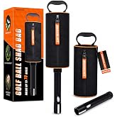 BIRDIEBLAST Portable Shag Bag Golf Ball Pick Up with Removable Plastic Tube, Hold up to 70 Balls，Premium Golf Ball Retriever for Golfers