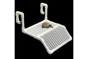 Fhiny Hanging Turtle Basking Platform, Plastic Turtle Floating Dock Basking Area Reptile Climbing Ramp for Aquatic Turtles Tortoise Tank Accessories Decor for Lizard Gecko Hermit Crab