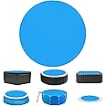 VEVOR Solar Pool Cover 10 ft Round Solar Blanket for Inground Above Ground Swimming Pools, 15 mil Heavy-Duty Solar Cover, Thermal Bubble Covers Blue (10 Foot)
