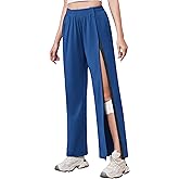 Deyeek Tear Away Pants for Women Side Slit Snap Sweatpants Loose Fit Post Surgery Casual Adaptive Clothing with Pockets