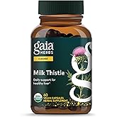 Gaia Herbs Milk Thistle - Liver Supplement & Cleanse Support for Helping to Maintain Healthy Liver Function* - 60 Vegan Capsules (20 Servings)