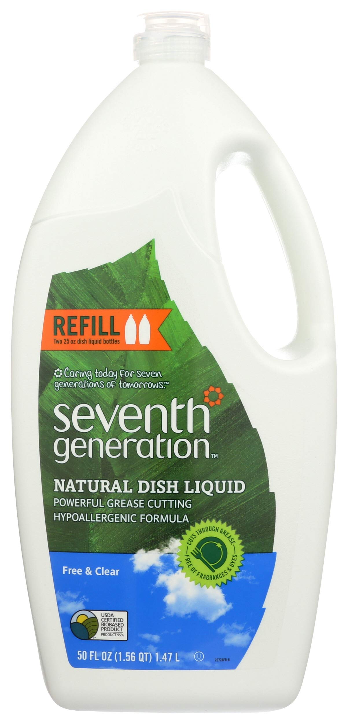 Seventh Generation - Dish Washing Liquid Free & Clear - 50 oz.