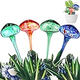 Merry'd rotation Plant Watering Globes 4 Pcs Multicolor Mushroom Self Watering Planter Insert, Plant Water Devices for Indoor