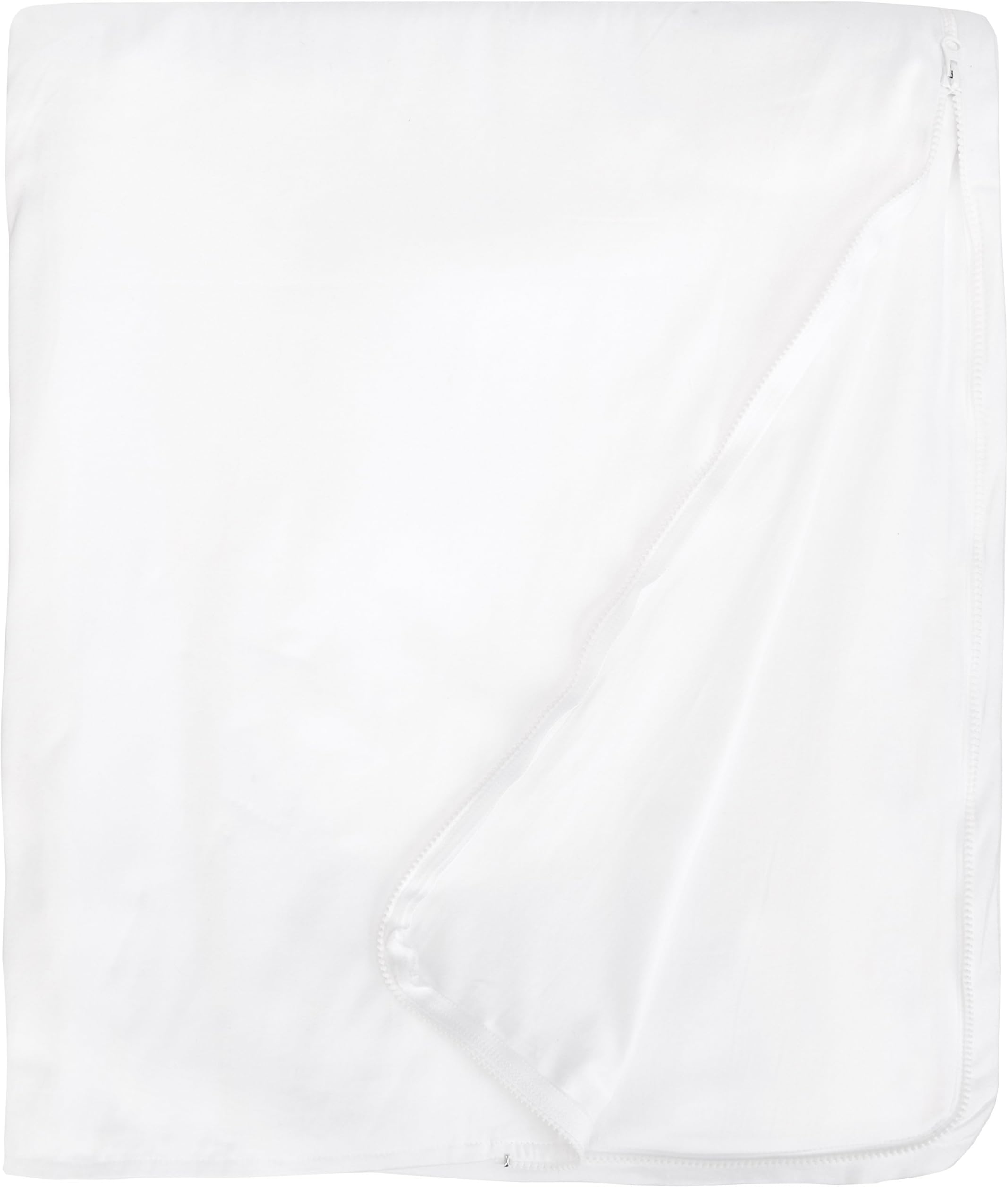 Simplified Bedding All-In-One, Duvet Cover and Zip-Sheet Combination Bedding System, Cotton Sateen, 300 TC, Easy to Make Bed, King, White