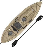 Lifetime Muskie Angler Sit-On-Top Kayak with Paddle, Tan, 120"