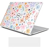 Loyrina Floral Case for Dell XPS 13 Copilot+ PC 13.4" Display 2024 2025 Release– Slim Lightweight Transparent Laptop Shell with Scratch-Resistant Protection, Colorful Flowers