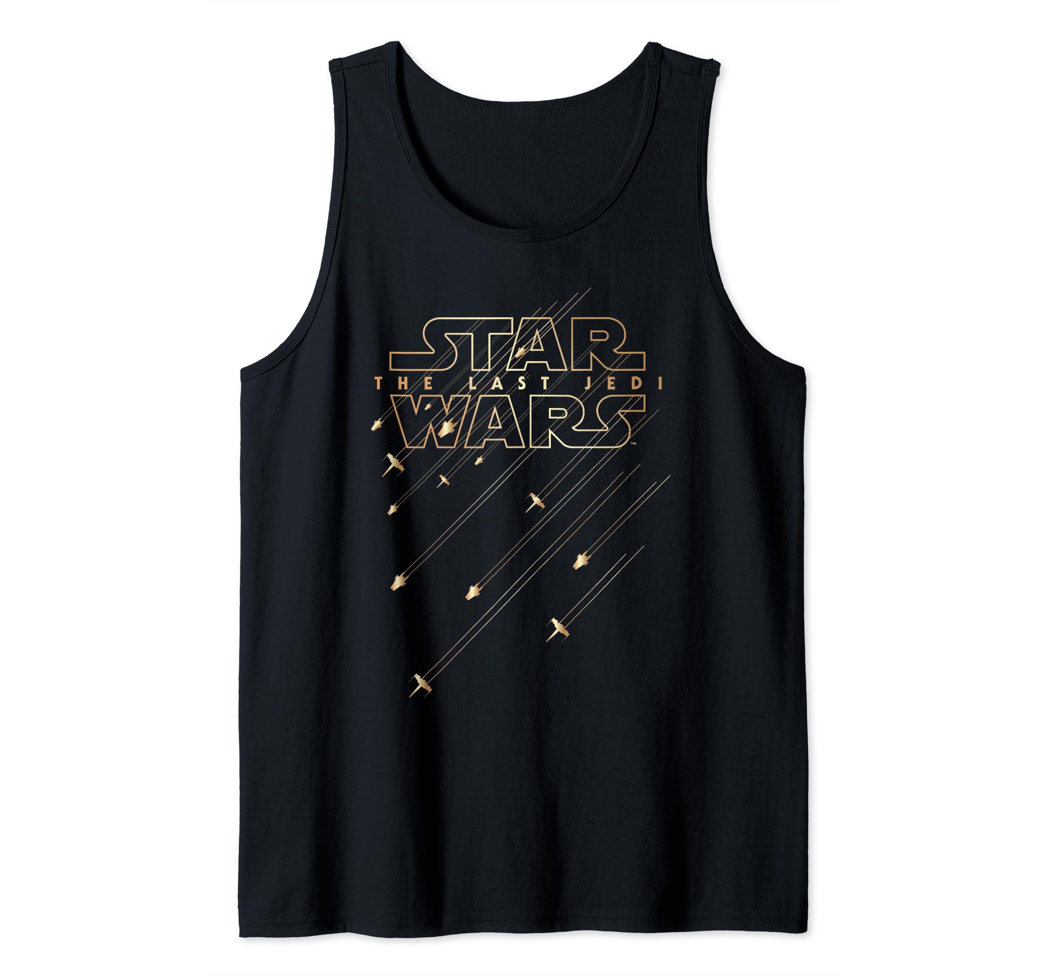 Star Wars Last Jedi Gold Platinum Rebel Fleet Logo Tank Top