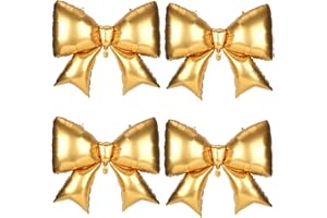 4Pcs Giant Bow Balloons, 97.5cm/38in Elegant Coquette Theme Balloons for Birthday Wedding Engagement & Party Decorations Brid
