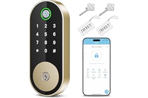 SIFELY Fingerprint Smart Deadbolt with Keypad – Keyless Entry Lock for Home, Apartment, Office, Airbnb, Rental, Kids & Seniors, App & Code Access, Auto-Lock, Easy DIY Install, Works with Alexa & Google