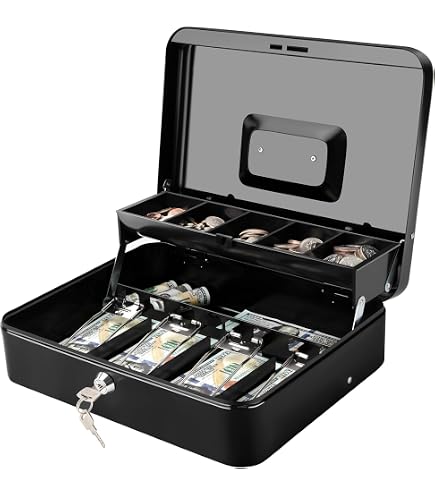 Amazon.com : Sparco All-Steel Cash Box with Latch Lock - 1 Bill