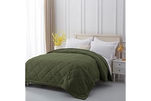 SunStyle Home Queen Comforter - Olive Green Down Alternative Bedding Comforters Queen Size, All Season Duvet Insert, Lightweight Bed Comforter Soft Full Queen Size(90"x90")