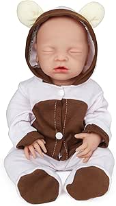 Vollence 18 Inch Eye Closed Full Silicone Baby Doll Not Vinyl Dolls Sleeping Lifelike Reborn Baby Doll Realistic Newborn Real Baby Doll Girl Toys Games Amazon Com