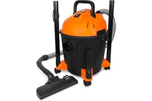 Wen VC4710 10-Amp 5-Gallon Portable HEPA Wet/Dry Shop Vacuum and Blower with 0.3-Micron Filter, Hose, and Accessories,Orange