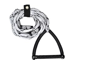 SHAKA PRO Wakesurf Rope with Handle - Adjustable 25 Foot Tow Rope with 10" Handle