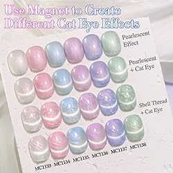 Double Rhythm Cat Eye Gel Nail Polish Set of 6 Same