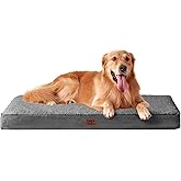 EHEYCIGA Orthopedic XL Dog Beds for Extra Large Dogs with Removable Washable Cover for Crate, Grey, 41x27