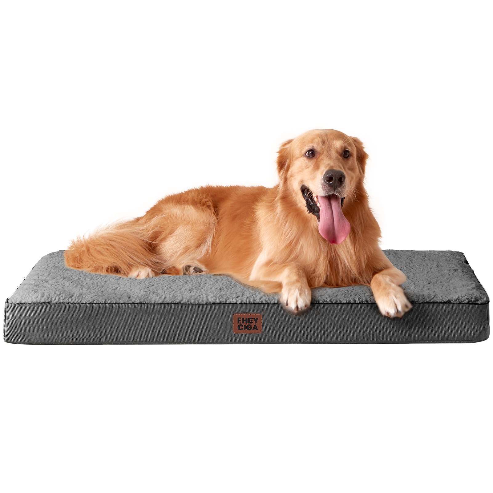 Photo 1 of EHEYCIGA Orthopedic XL Dog Beds for Extra Large Dogs with Removable Washable Cover, Grey, 44x32