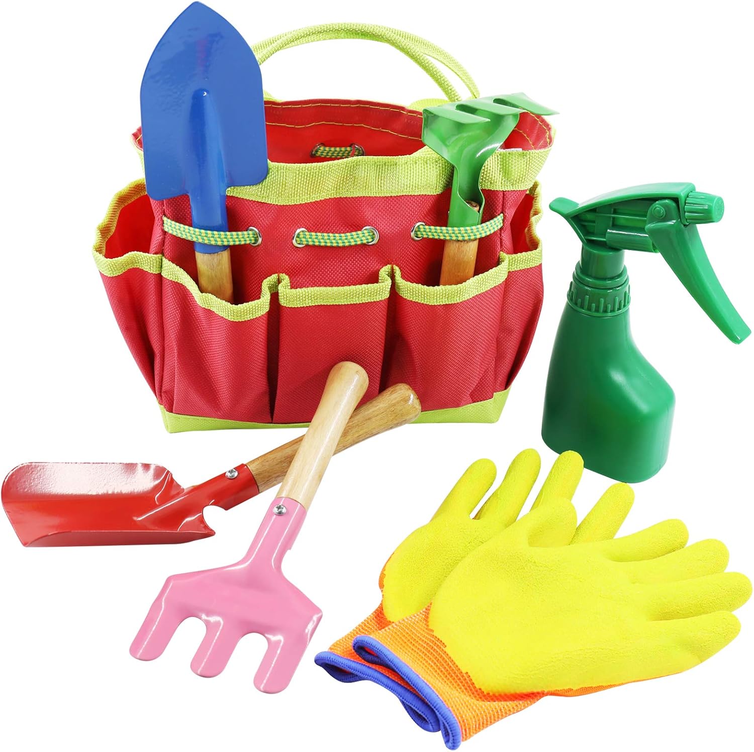 AGAKY Herramientas de Jardín para Niños, Kit Jardineria Niños 7 Piezas con Bolsa de Herramientas AGAKY Herramientas de Jardín para Niños, Kit Jardineria Niños 7 Piezas con Bolsa de Herramientas