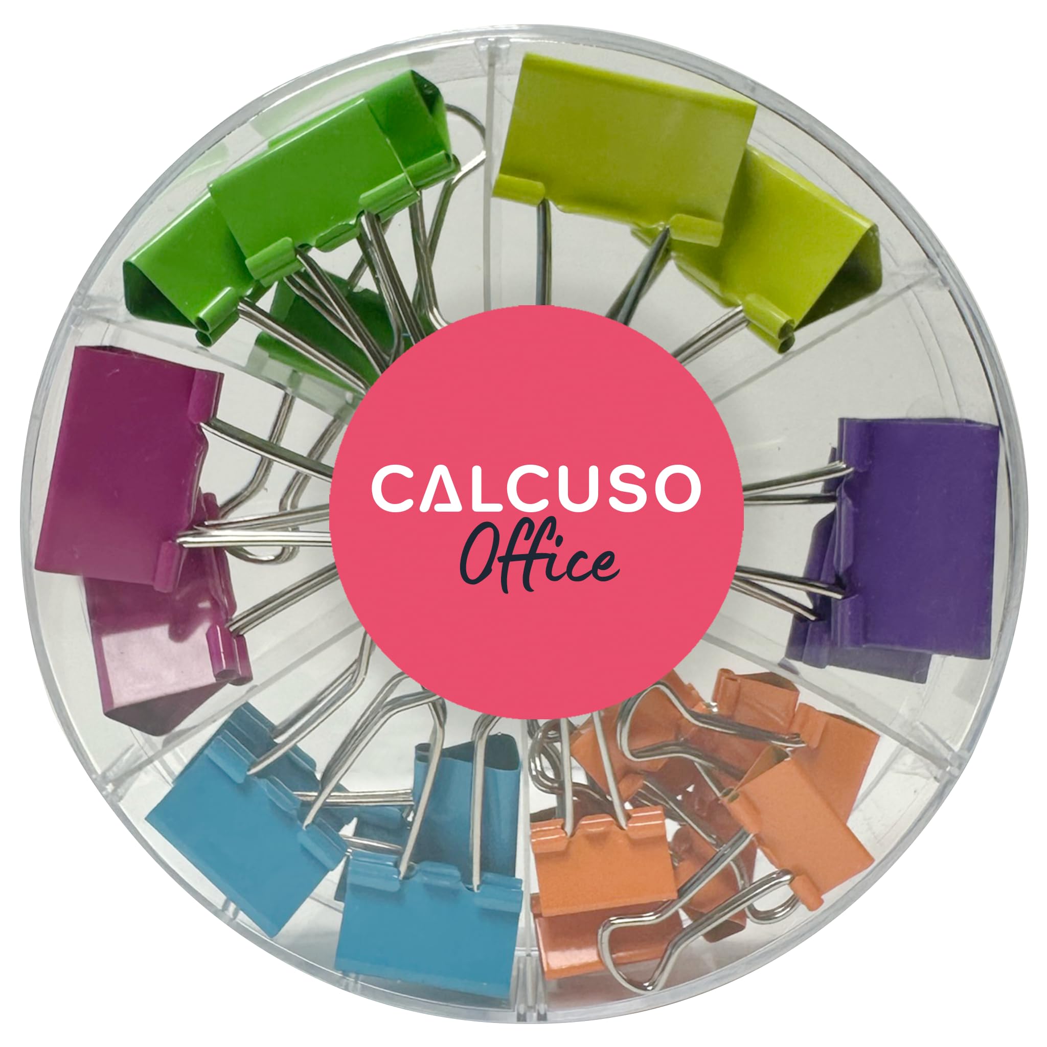 CALCUSO Multipurpose Clips: Colored, durable multipurpose clips for school/office use, 26 pieces, 6 colors
