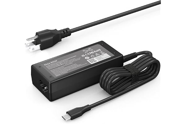65W USB C Laptop Charger Compatible with HP Chromebook/Lenovo/Dell/Acer and More Chromebook Type C Power Cord