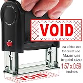 Bertiveny Void Stamps Office Stamps Self Inking Personalized for Business Supplies Custom Rubber Stamp Void Stamps for Office Supplies Red Ink(Void Stamp)